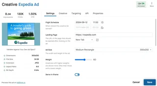 Creative Settings Editor
