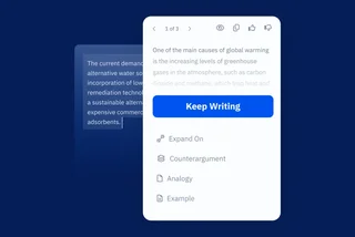 Keep Writing Card With Next Sentence Options