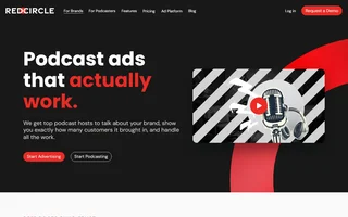 Redcircle Homepage With Podcast Ads Headline
