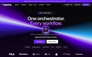 Kestra Homepage With The Orchestrator Headline