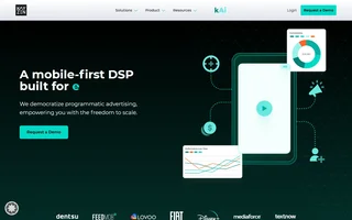 Kayzen Homepage With The Mobile Dsp Headline