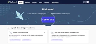 Account Welcome Screen