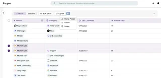 People List With Bulk Email And Export