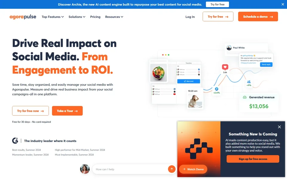 Agorapulse Homepage