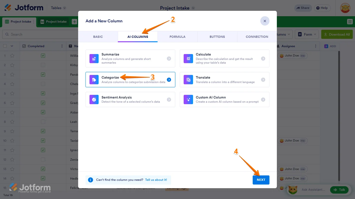 Ai Columns Add Column