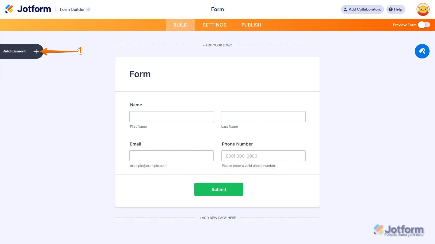 Form Builder Canvas