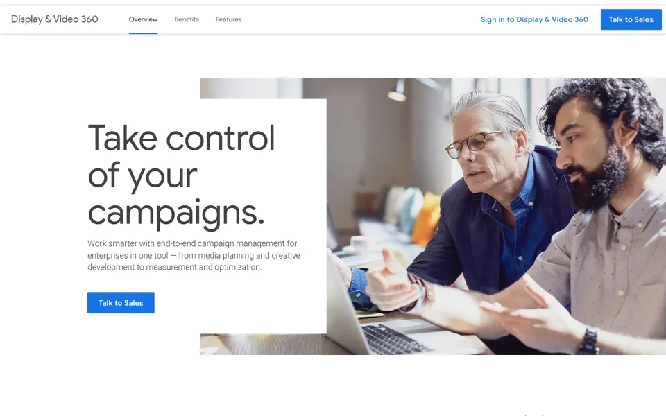 Display And Video 360 Homepage Hero