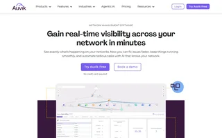 Auvik Homepage With The Network Map Demo