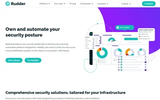 Rudder Homepage With Compliance Dashboard