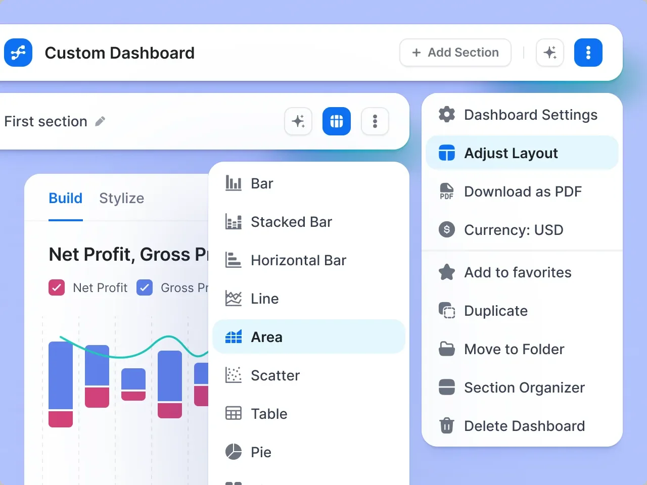 Custom Dashboard Builder