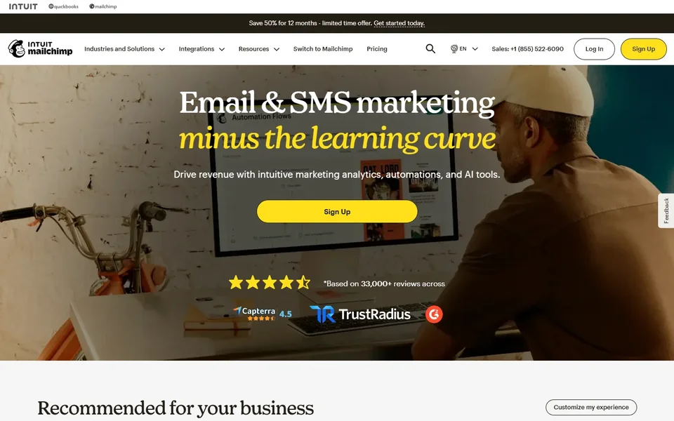Mailchimp Homepage