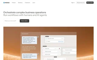 Moxo Homepage With Flow Assistant Panel