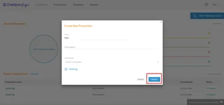 Create Transaction Dialog With Template Picker
