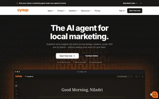 Synup Homepage