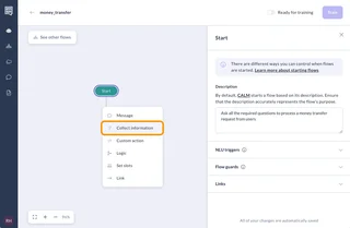 Rasa Studio Flow Editor Adding A Collect Step