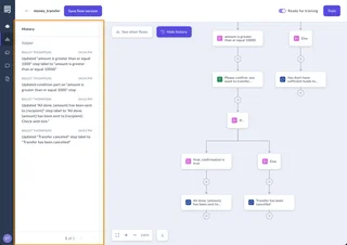 Flow Editor With The Version History Panel