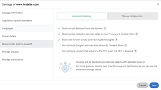 Auto Blocking Settings