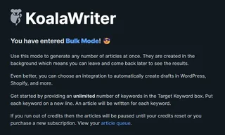 Koalawriter Bulk Mode Keyword Instructions