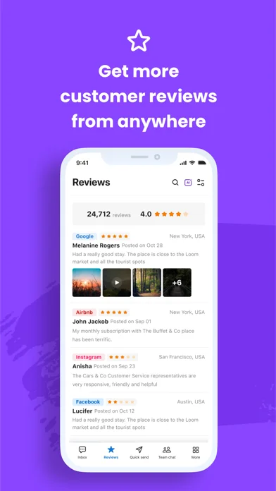 Reviews Dashboard With Ratings Across Sites