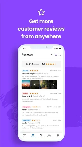 Reviews Dashboard With Ratings Across Sites