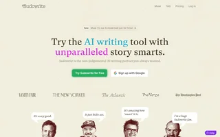Sudowrite Homepage