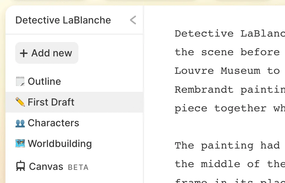 Story Bible Outline And Characters