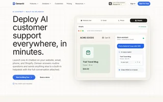 Denserai Homepage With The Chat Demo