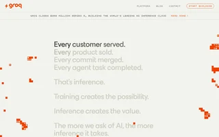Groq Homepage With The Inference Headline