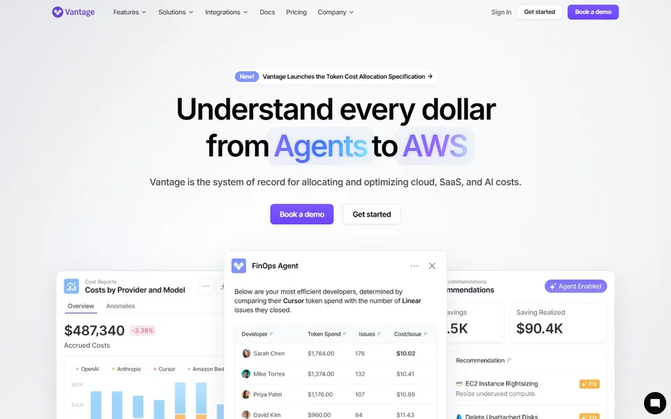 Vantage Homepage